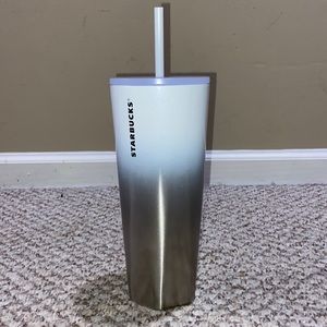 STARBUCKS 24oz Winter 2021 White Stainless Steel Christmas Tumbler